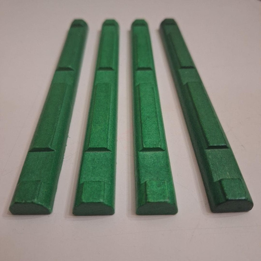 Lincoln Logs Wooden Flat Green Replacement Pieces 3 Notch 8 Inch Long Half‎